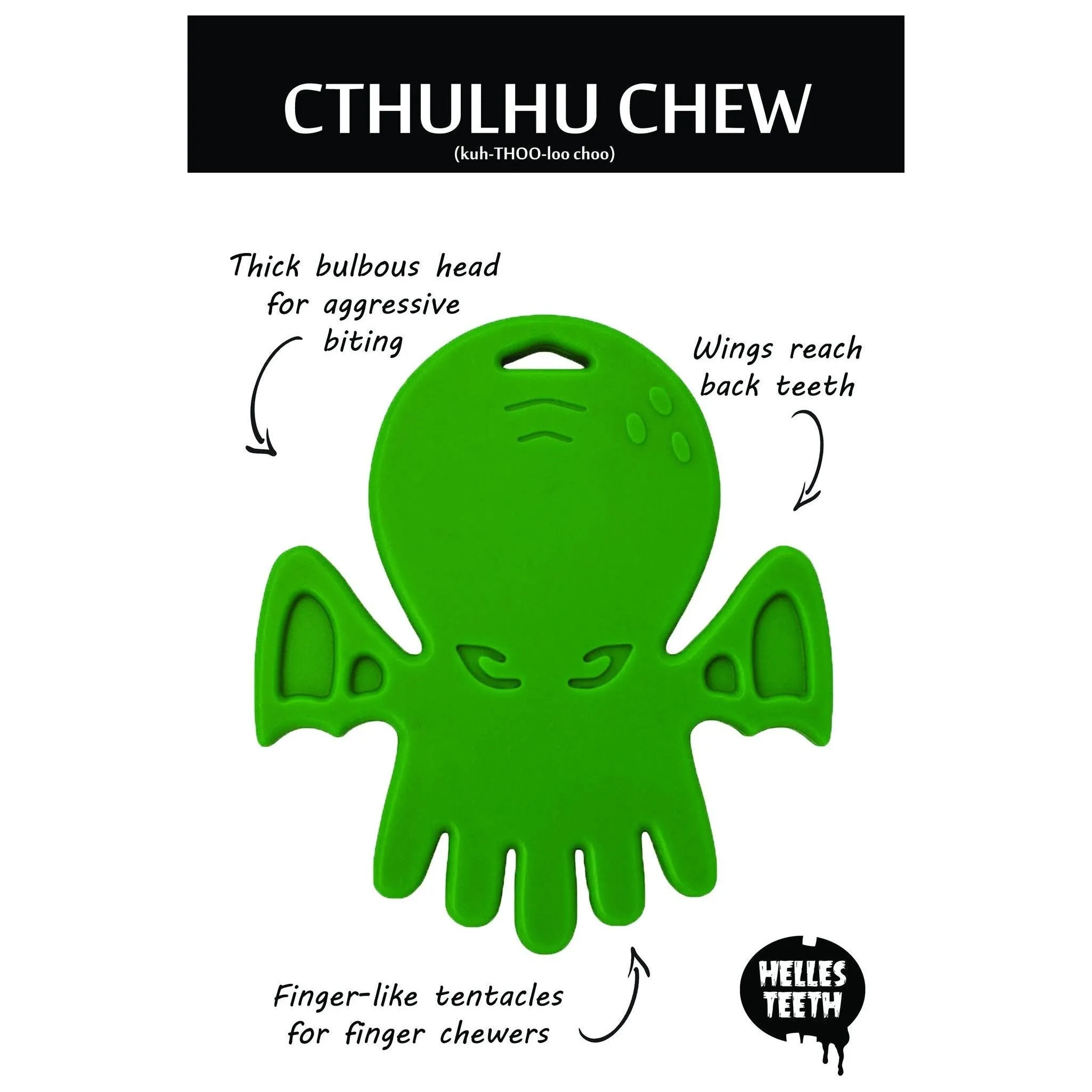Helles Teeth Cthulhu Teether (Deep Green)